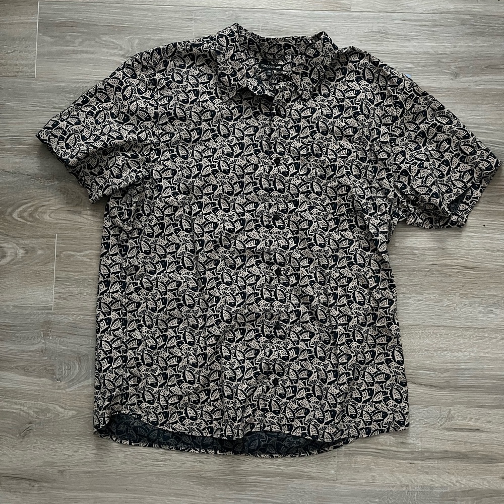 Toad&Co Men’s Fletch Shirt Fish Print Short-Sleeve Button-Up Shirt - Size XXL